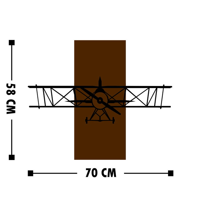 Wallity Teyyare Escultura de pared de Madera y Metal Nogal y Negro